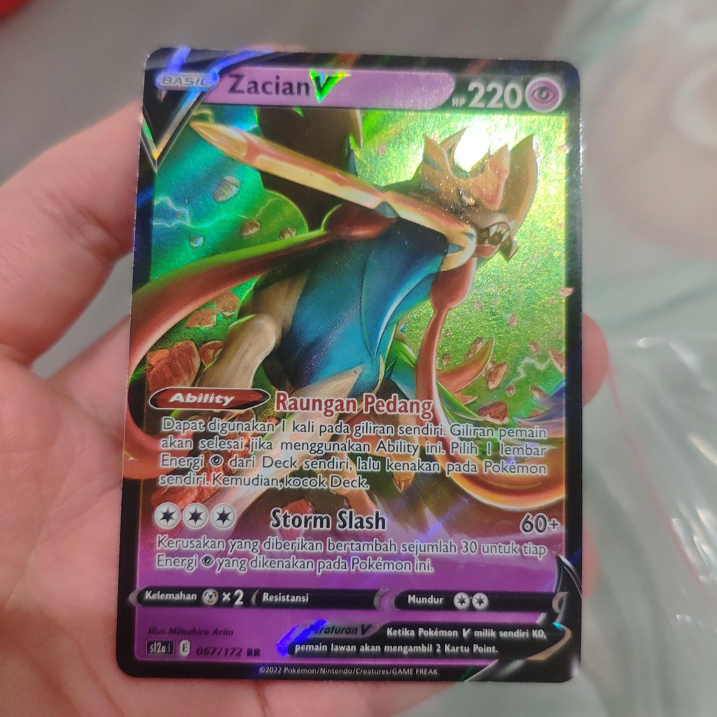 zacian v rr s12a tcg pokemon