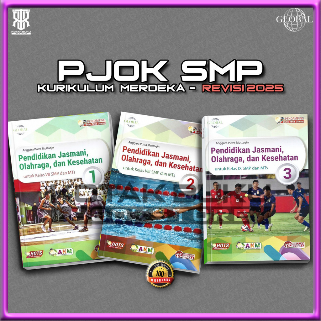 [ TS ] Buku PJOK Kelas 7 8 9 SMP  Kurikulum Merdeka / PJOK SMP / Tiga Serangkai / Tiga Serangkai / R