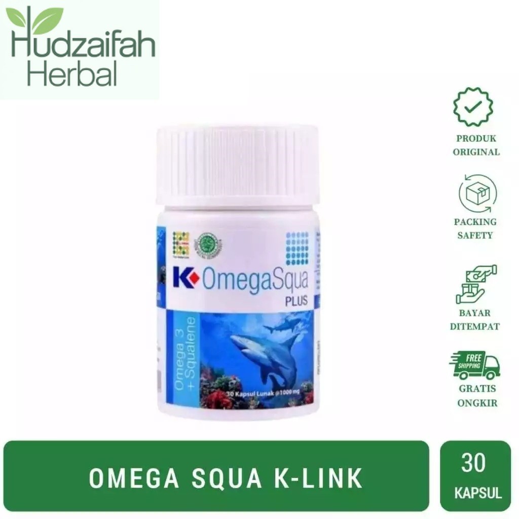 .Omega Squa | K Omegasqua Plus | Kapsul Minyak Ikan Omega 3 | Omega Squa 30 Capsule