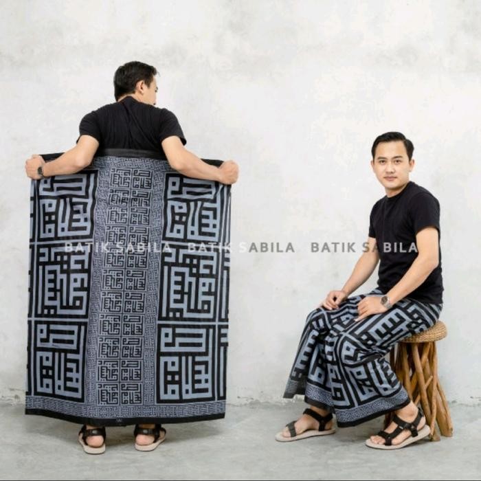 Sarung Batik Pekalongan Pria Sarung Batik Kain Sarung Motif Batik - KUFFI ABU