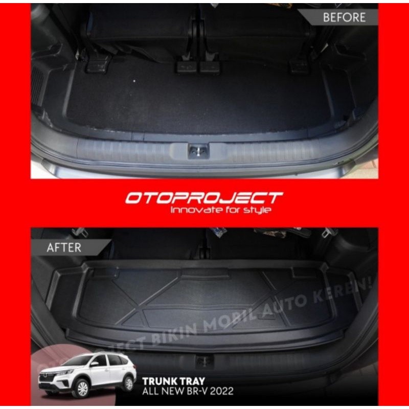 Trunk Tray Karpet Bagasi Mobil Honda BRV 2022 Otoproject - KARPET MOBIL PREMIUM-KARPET PREMIUM MOBIL