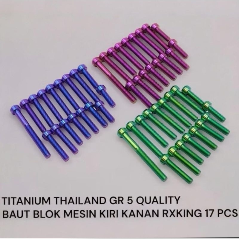 BAUT BLOK RX KING TITANIUM FUL SET BAK KANAN KIRI RX KING