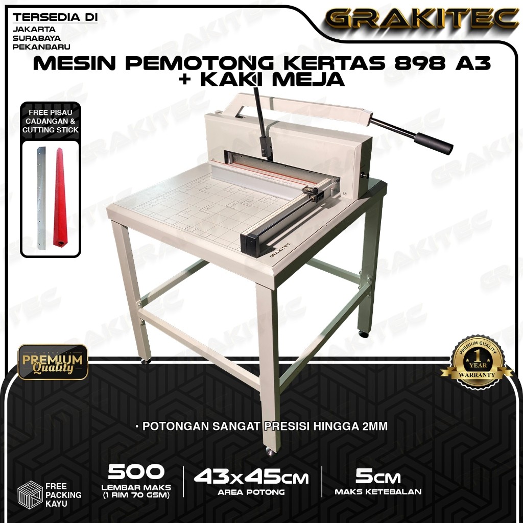 Mesin Pemotong Kertas 1 RIM 898 A3  + Kaki MejaCO