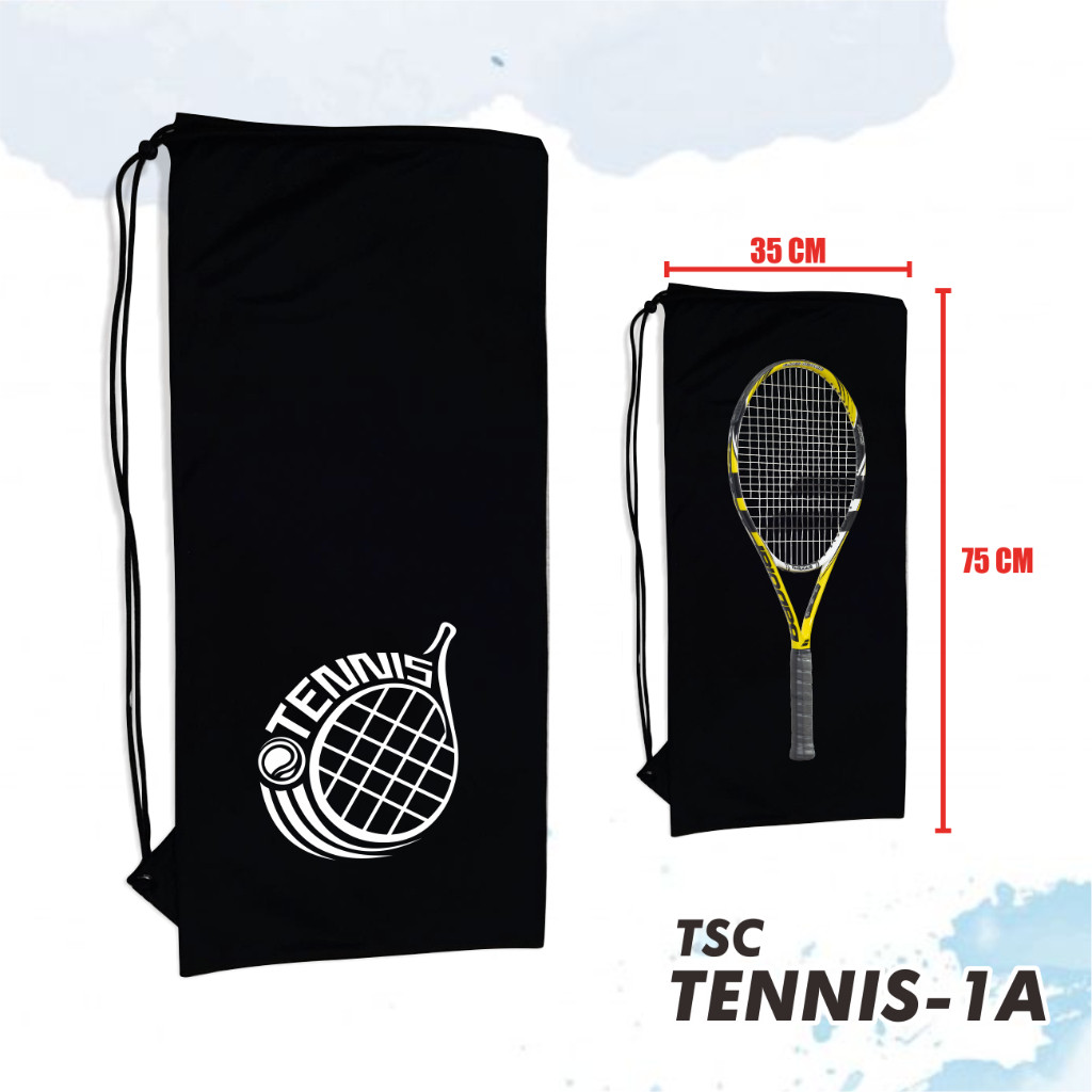 Tas raket tenis tas kain raket tenis lapangan tas serut raket tenis ransel raket tenis stringbag ten
