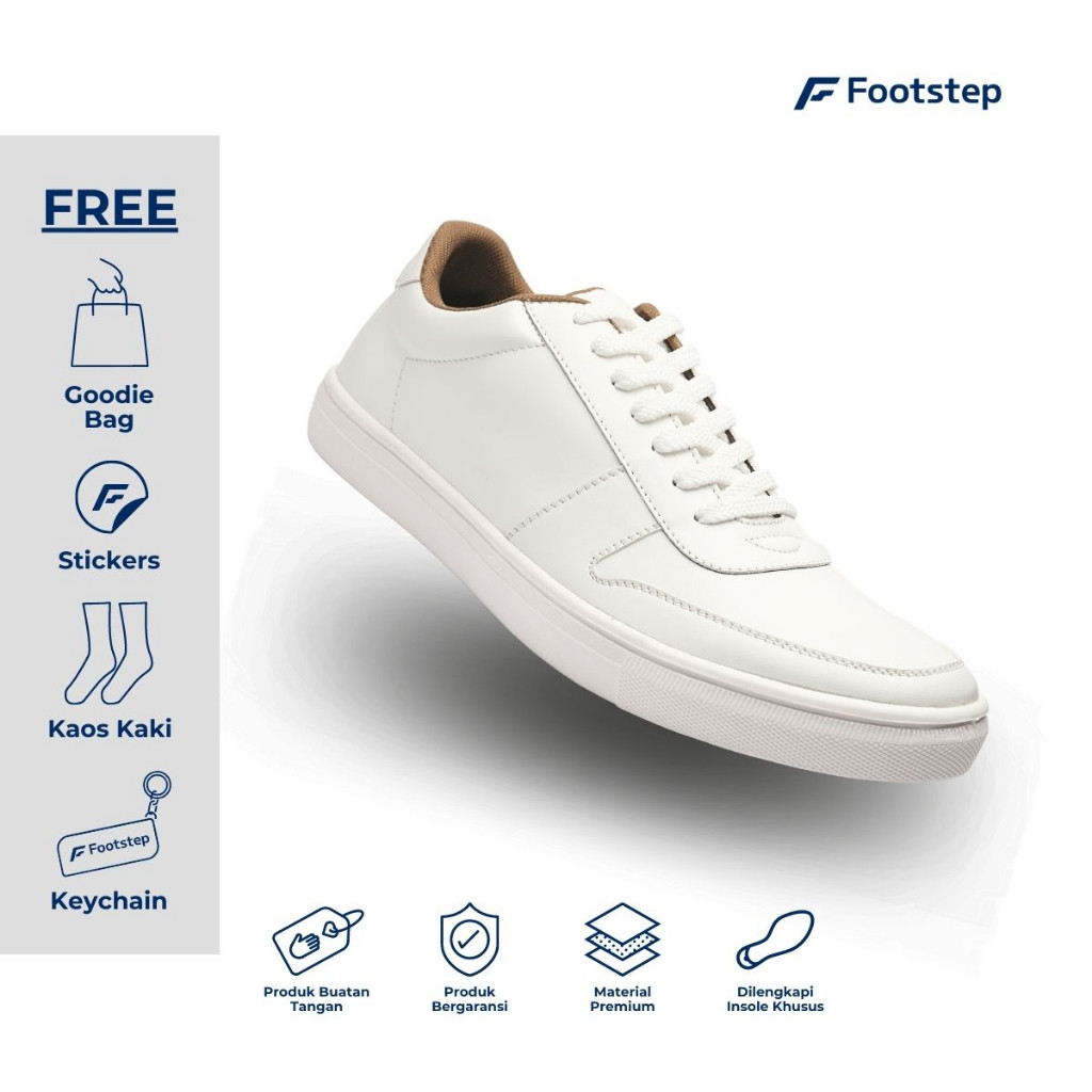 Footstep Footwear Sepatu pria Sneakers Fonte Full White Original Shoes