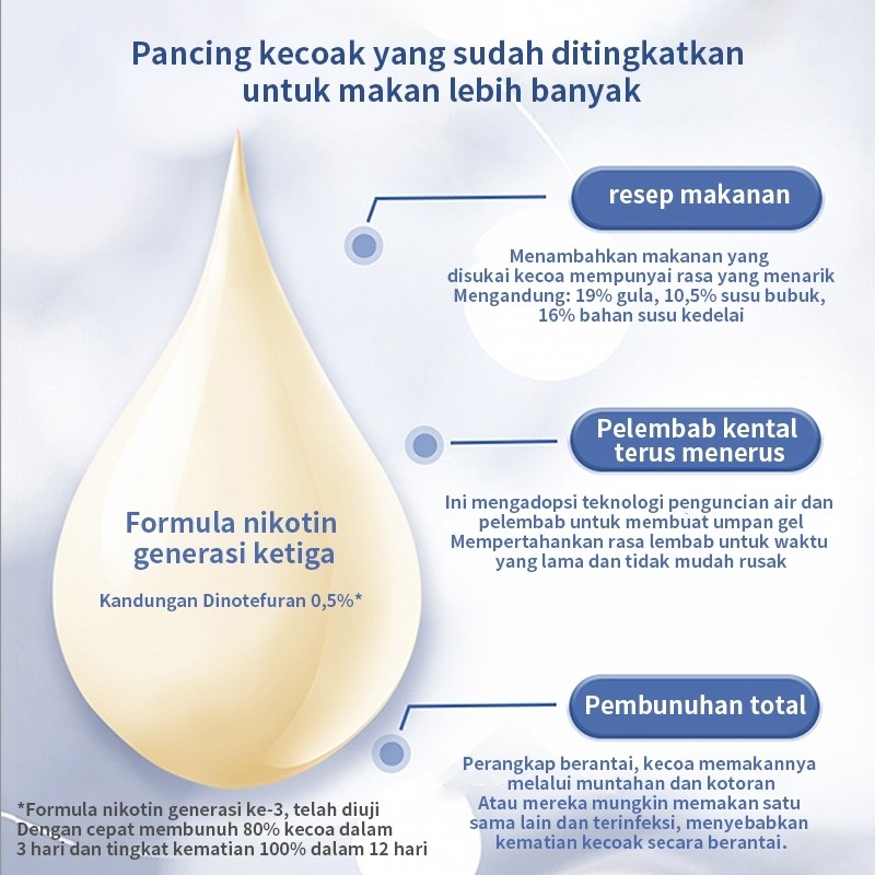 Gel Racun Pembasmi Kecoa Roach Bait Insecticide Control /Gel Pembasmi Kecoa/Pembasmi Kecoa/Gel bebas