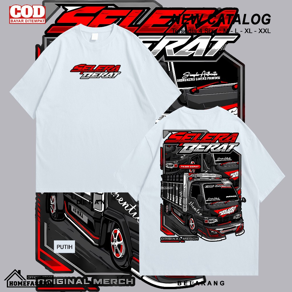 Kaos TRUCK Pria Distro " SELERA BERAT " JAPAN Original Murah Motif Siap Melayani Gaya Bebasmu