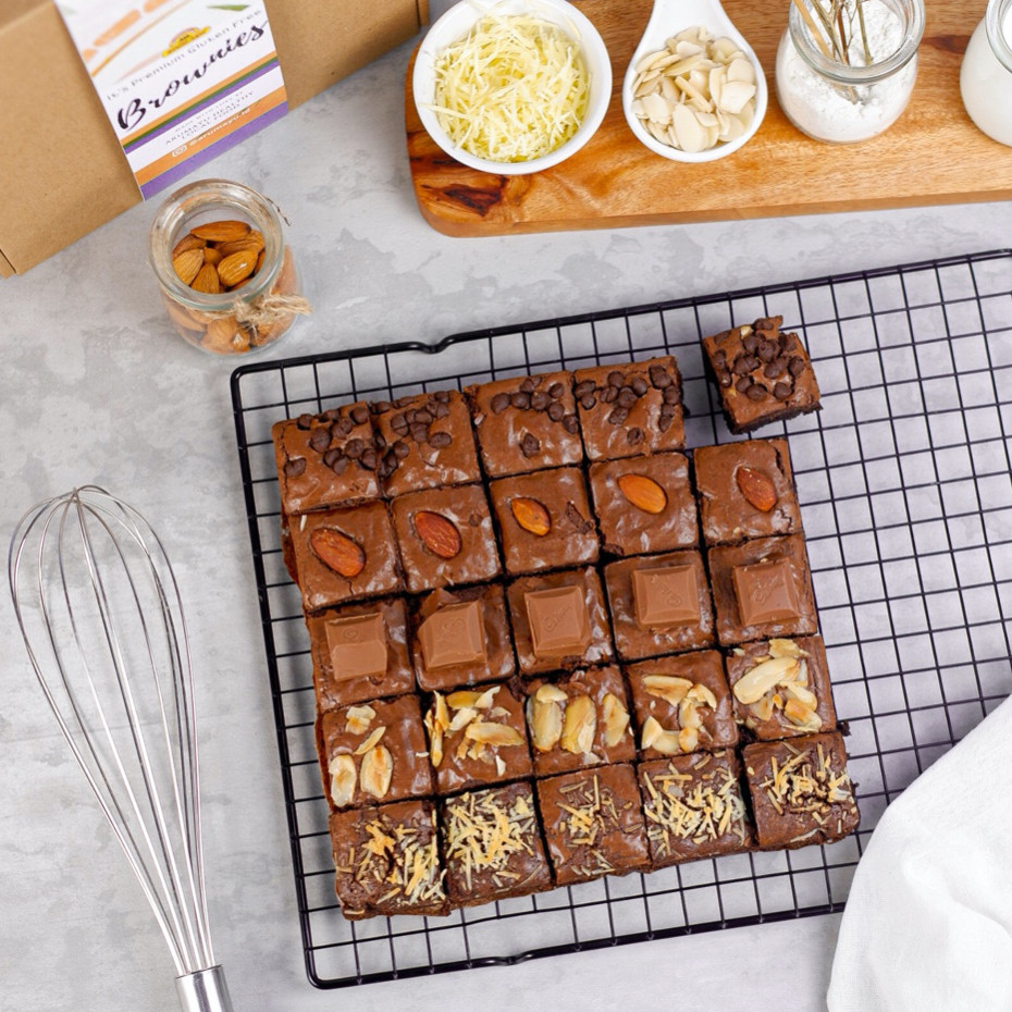 

Gluten Free Fudgy Brownies Dengan Banyak Topping