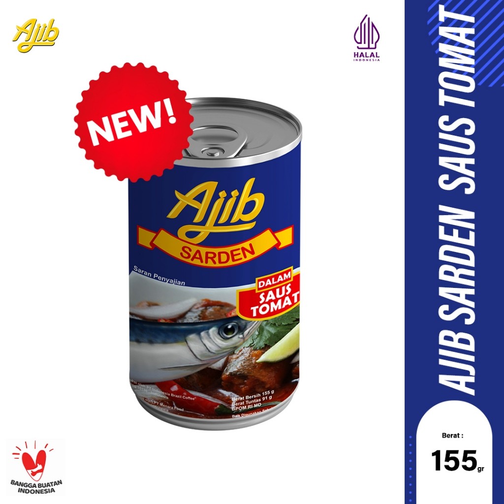 

Ajib Sardine Saus Tomat 155gr