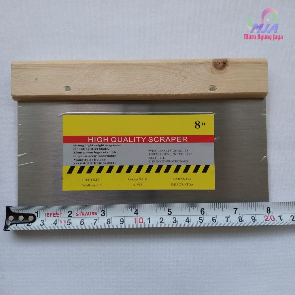 Kape Gypsum 8 Inch Scraper Kape Dempul Gagang Kayu Juco