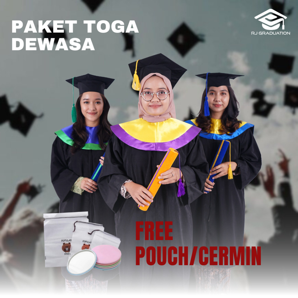 Paket Toga Wisuda / Jual Paket Toga Wisuda / Paket Perlengkapan Wisuda / Toga Wisuda Dewasa / Paket 