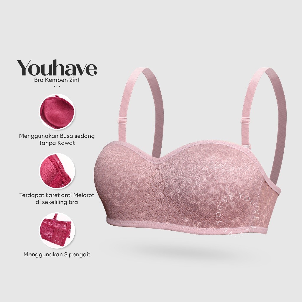 Lipton BH Bra Brukat Kemben Anti Slip Bra Bh Lem Silikon Silicone Sport Be Ha Balconette Bra Wanita 