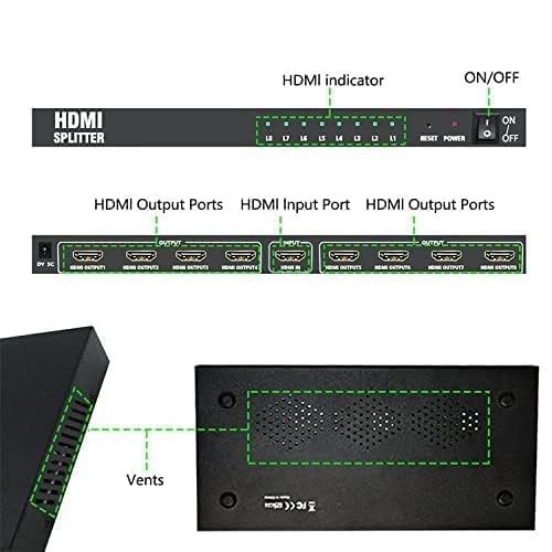 HDMI Spliter 8 Port, HDMI Splitter 1x8 Audio Video Distributor 4K 3D HDMI Spliter 1X8/ Hdmi spliter 
