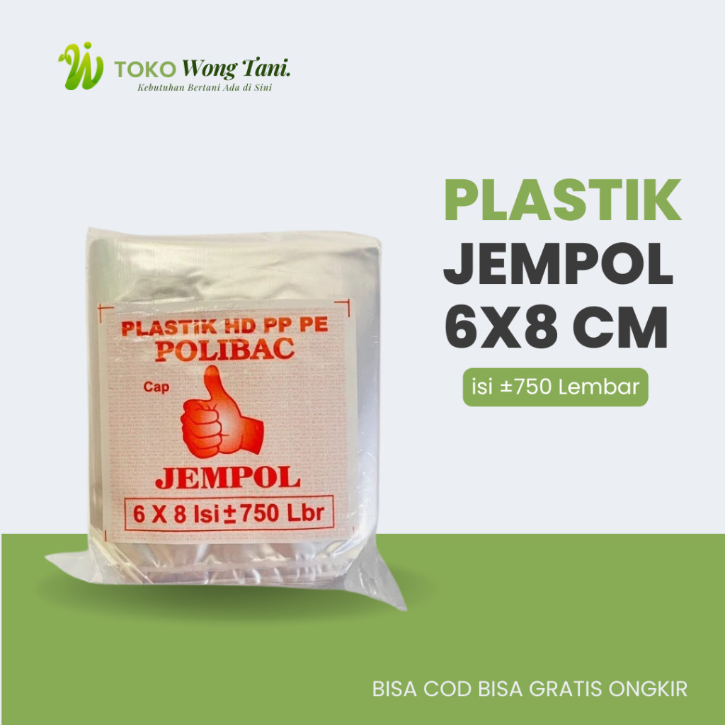 Plastik POLIBAG JEMPOL Ukuran 6x8 isi 750 Lembar Untuk Pembibitan Cabai
