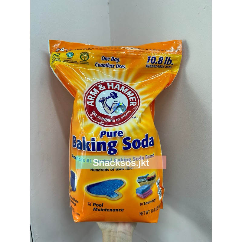 

Baking Soda Asli USA Merk Arm & Hammer Baking Soda Baking 10.8LB / 4.89KG