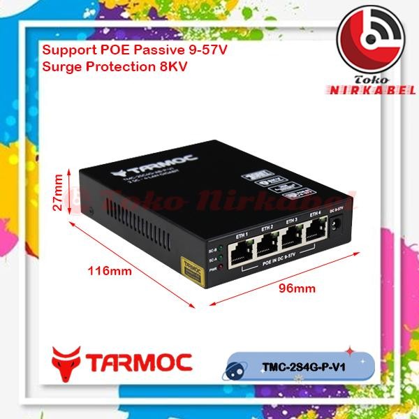 Switch 4 Port Gigabit + 2 SFP Uplink POE | Switch Hub 4 Port Unmanaged