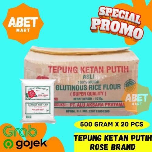 

INSTAN SAMEDAY ONLY Tepung Ketan ROSE BRAND 500Gr 1 DUS 20PCS - Rosebrand 500 Gr 1/2kg 20 Pcs Glutinous Rice Flour Hijau Putih Pak Mochi Murah Onde