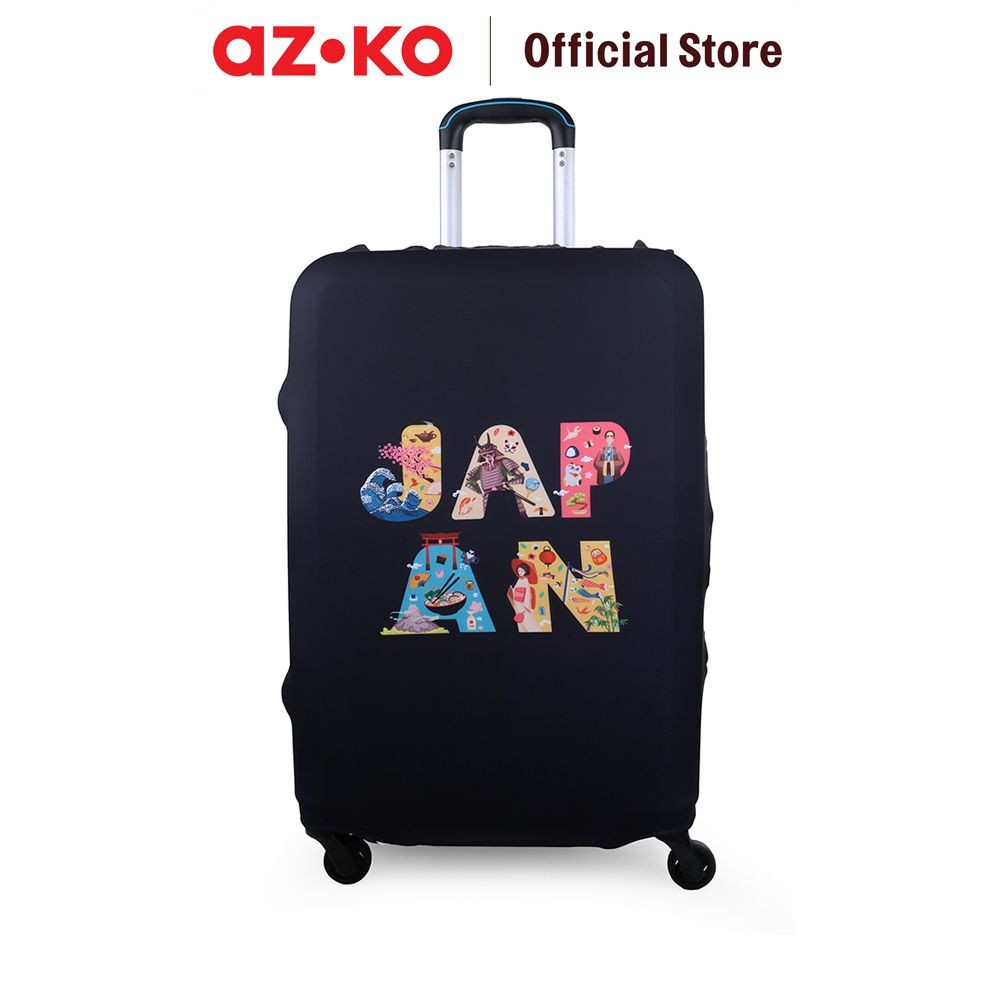 AZKO Passport Sarung Koper Culture Japan Pelindung Koper Motif Luggage Cover Sarung Trolley Bag Akse