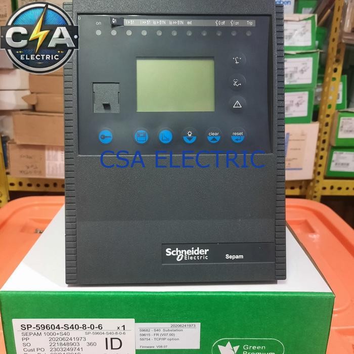 SCHNEIDER SEPAM S40 SP-59604-S40-8-0-6 SEPAM 1000+S40