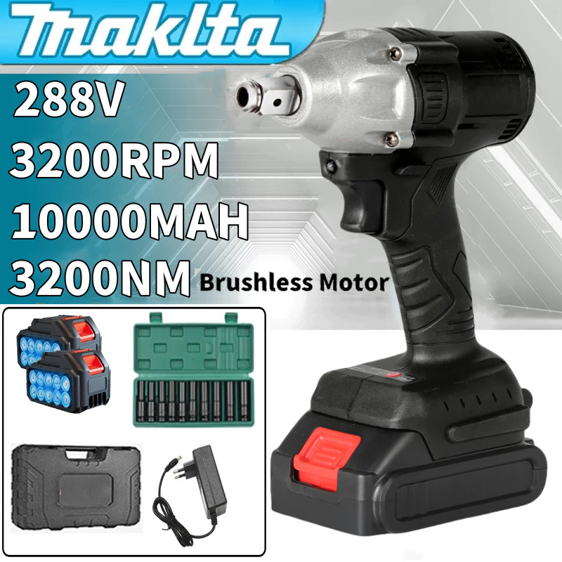 Maklta Impact Wrench Cordless Impact Wrench Impact Baterai MESIN BOR UNTUK BAUT MOBIL Impact Brushle