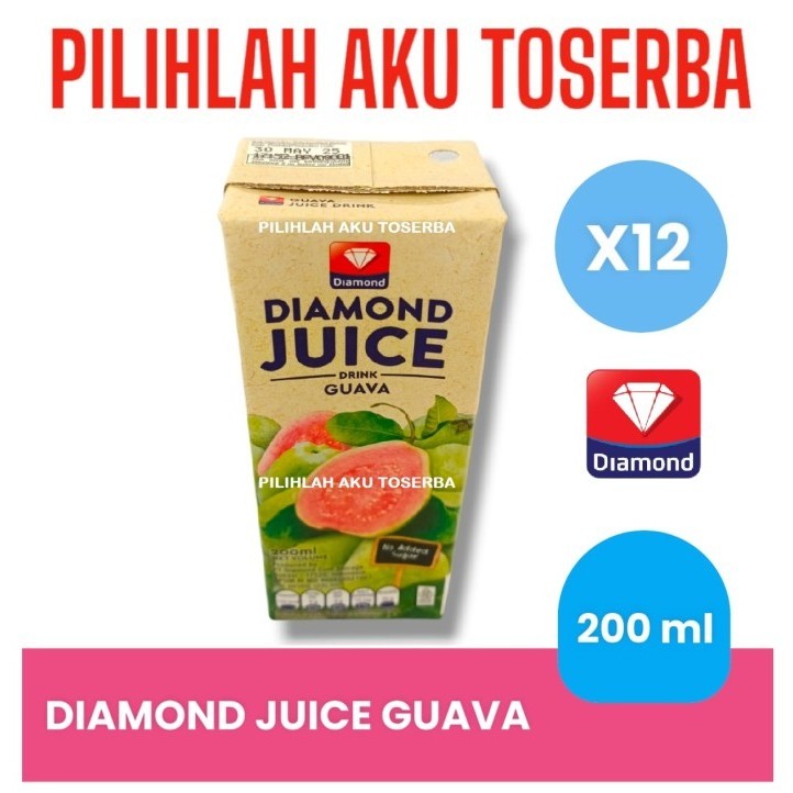 

DIAMOND JUICE GUAVA Jus Jambu 200 ml - ( HARGA 12 pcs )