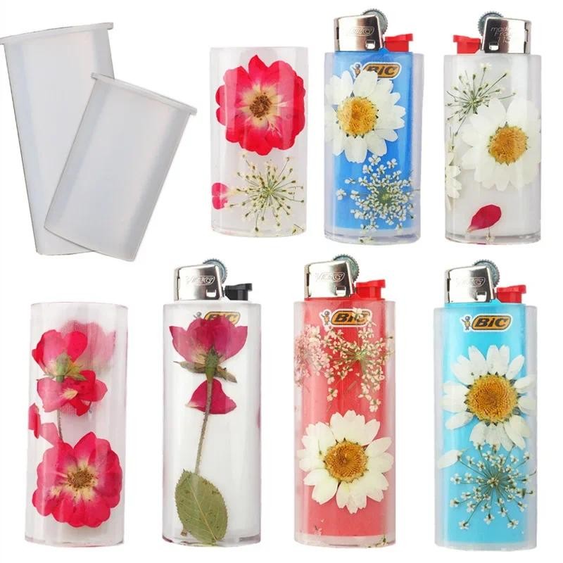 

DIY Crystal Epoxy Resin Mold Lighter Protective Cover Mirror Silicone Mold For Resin