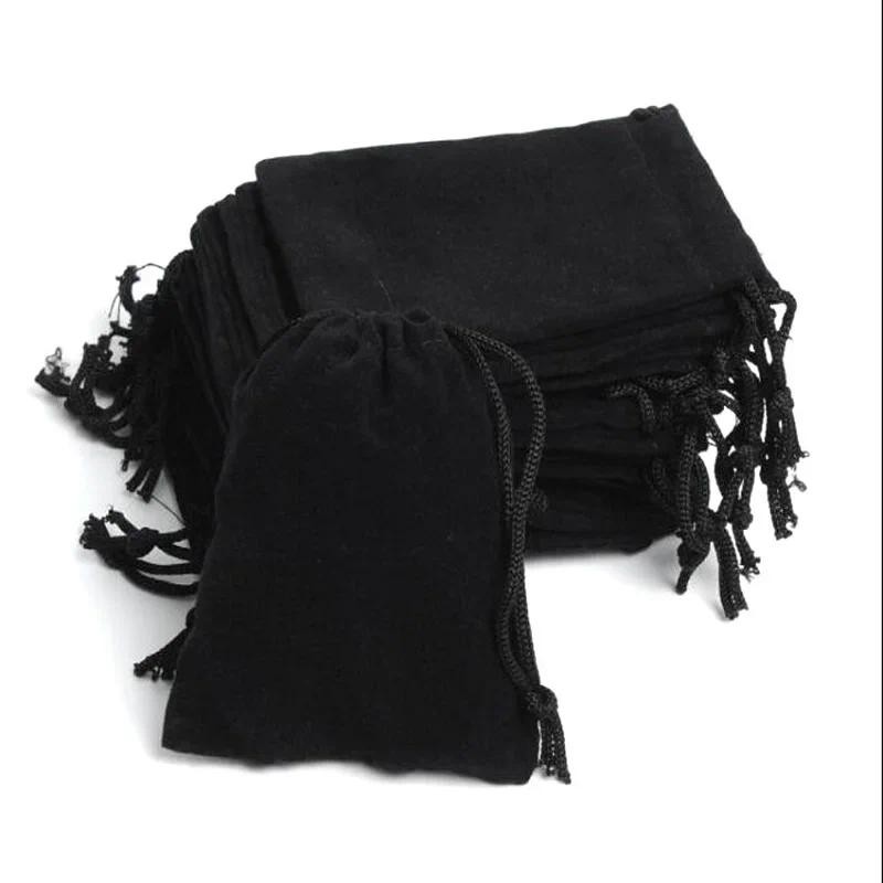 

Black Velvet Gift bag Jewelry Bag Drawstring Bag Velvet Bag Drawstring Bag Headphone Velvet Storage Bag Black Small Cloth Bag