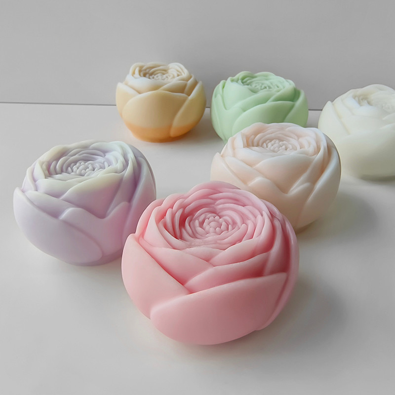 

3D Flower Silicone Mold DIY Aromatherapy Candle Handmade Soap Mould Flower Ice Lattice Mousse Cake Chocolate Baking Mold
