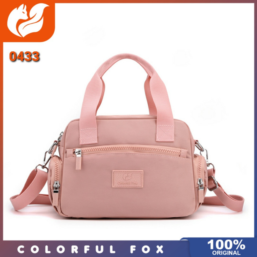 sarmilaayyshopColorful Fox Ori - Tas Selempang Colorful Fox 0433 Tas Selempang Wanita Nilon Waterpro