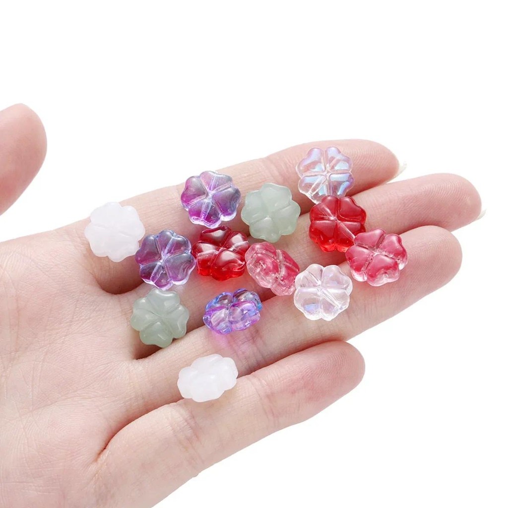 

20pcs 10.5mm Transparent Shape Glass Beads Czech Lucky Bracelets Beads Fitting Jewelry Charm Crafts Accessories LiuLiSiYeCao