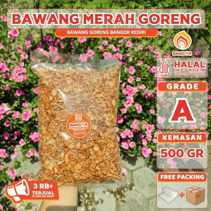 

MERAH-A [ 500 g ] Bawang Merah Goreng / Brambang Goreng, Grade A, Refill Terlaris