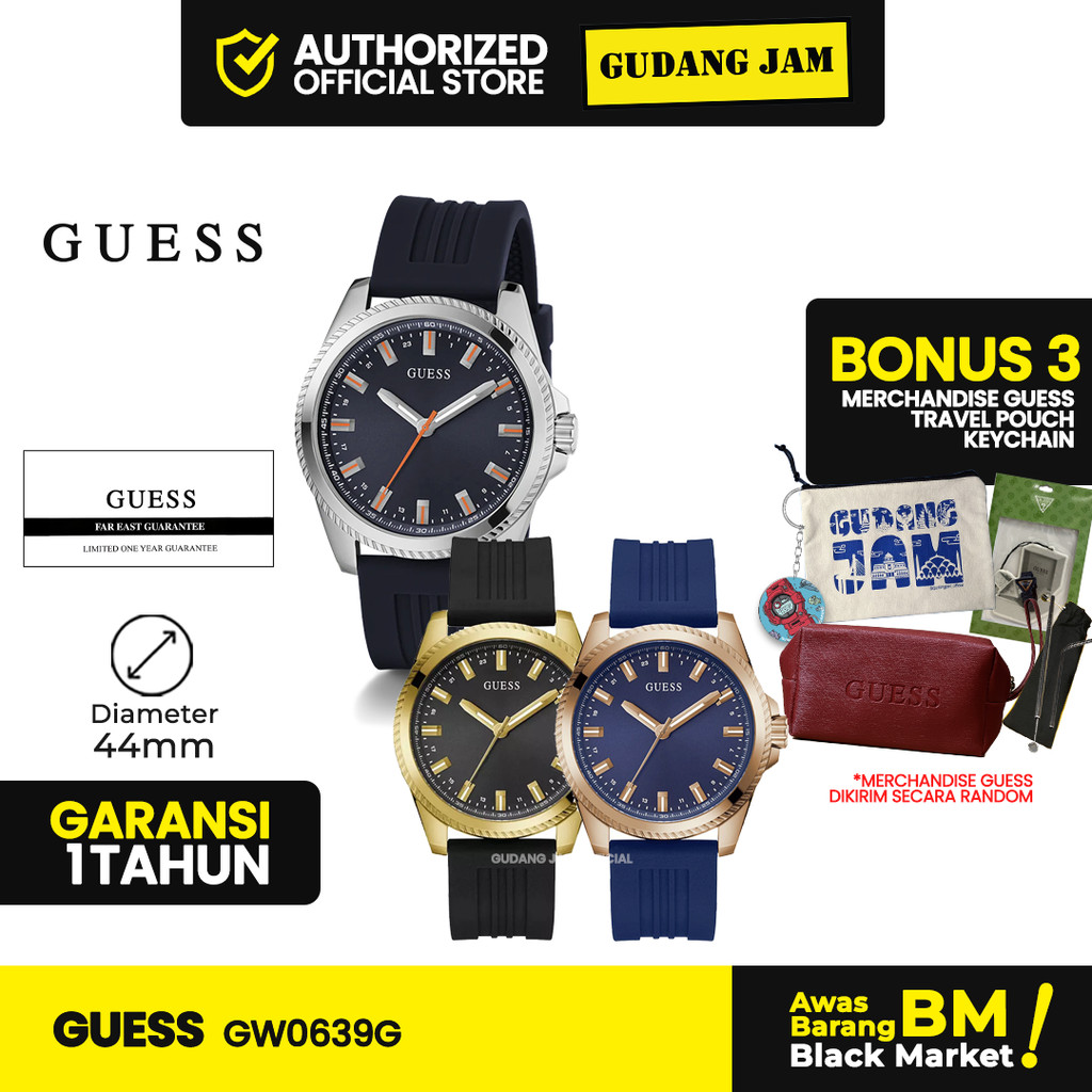 Guess Watch Wanita GW0639 Champ Silicone Strap