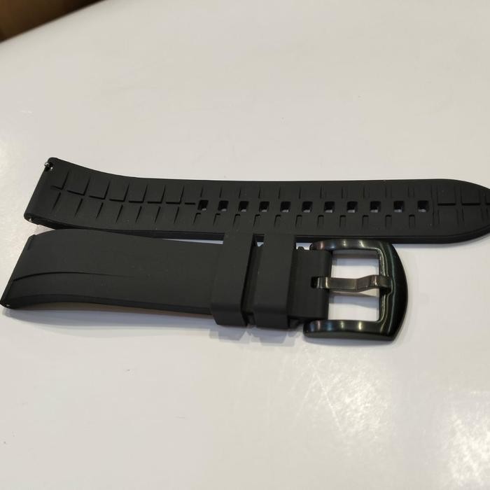 Tali Karet Rubber Strap Lengkung Curved Diver Strap 20mm 22mm Premium - Hitam, 20mm