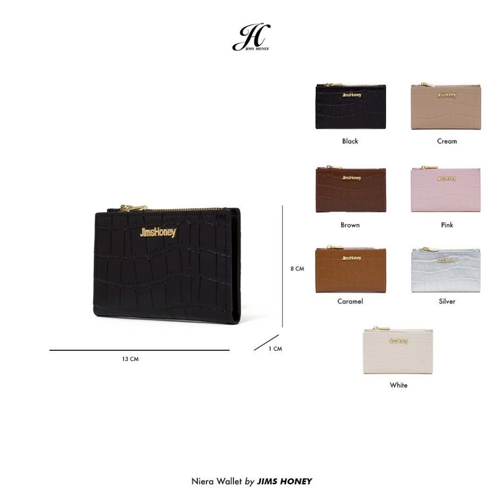JIMS HONEY Dompet Croco Wanita NIERA WALLET Kartu Kulit PU Dompet Perempuan Cewek