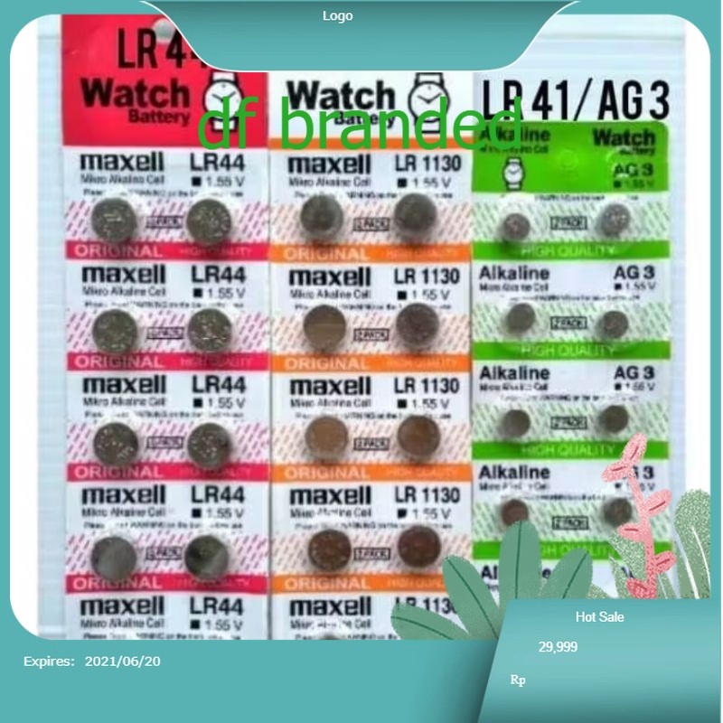 Baterai/Battery/Batre MAXEL LR44/LR41