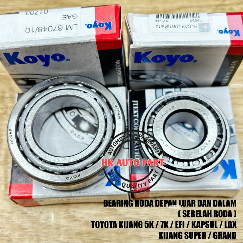 BEARING BERING RODA DEPAN LUAR DALAM KIJANG 7K 5K EFI KAPSUL LGX GRAND SUPER KRISTA ( SEBELAH RODA D