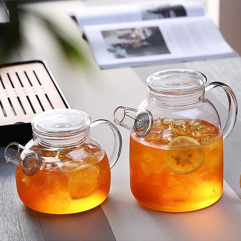 Teko Pitcher Pemasak Masak Air Teh Tahan Panas Teapot Maker Kaca Borosilicate Glass
