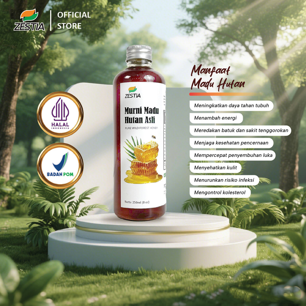 

Zestia Madu Hutan Liar Original 250 ml Antioksidan tinggi /Menambah Stamina / Baik Untuk Diet