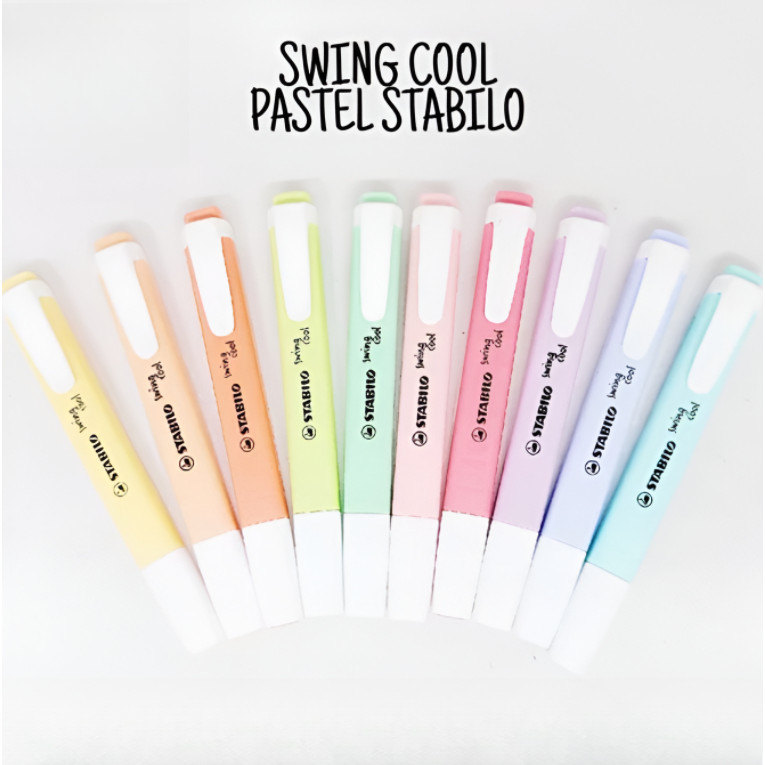 

STABILO swing cool Pastel Highlighter Penanda Tulisan Warna Warni Bentuk Slim - Highlighter Stabilo