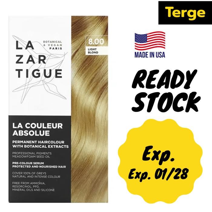 Cat Rambut ORI FRANCE Lazartigue Permanent Haircolor With Botanical Extracts - Light Blond