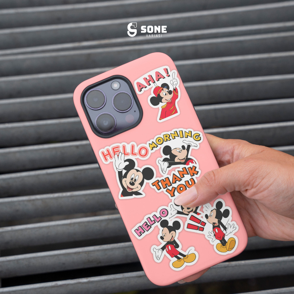 

Sticker Pack MICKEY MOUSE / Stiker Kartun Animasi Paper Vinyl Deco Buku Jurnal Tumbler Laptop Aesthetic
