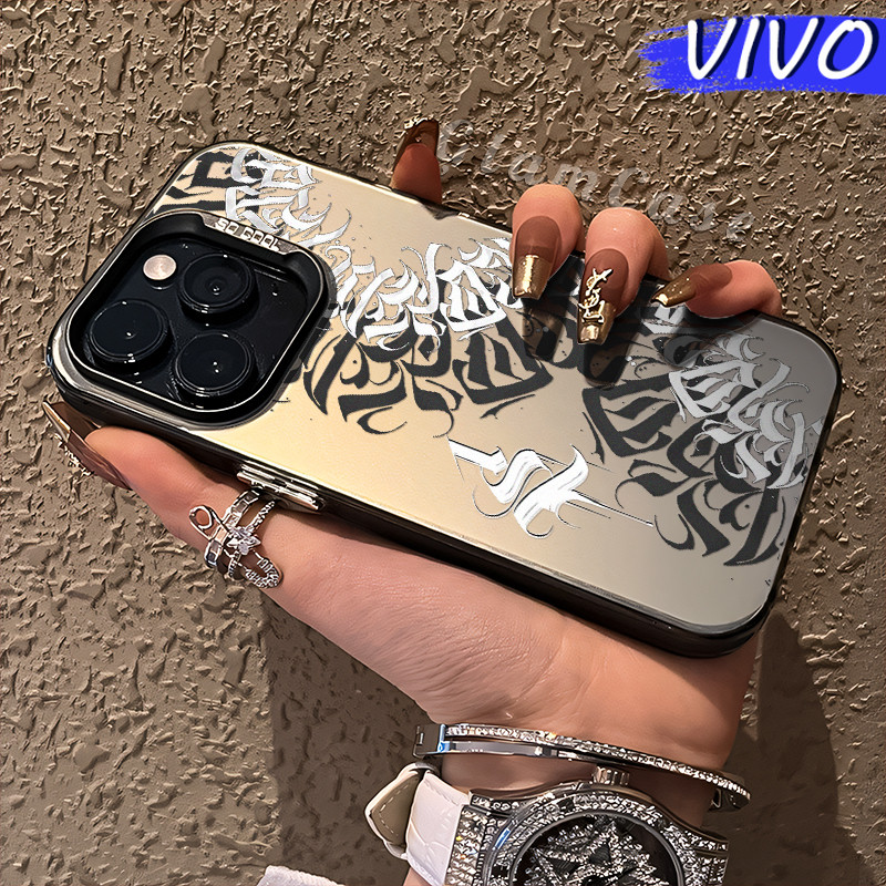 Kekinian Tattoo Glossy Hologram PC Case VIVO Y17s Y12 Y12S Y15s Y21 Y03 Y16 Y22 Y18 Y02 Y17 Y27s Y30