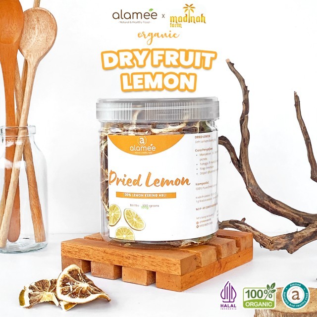 

ALAMEE Dried Lemon Tea Kering Slice Teh Herbal Iris Organik Minuman Herbal 100gr madinah