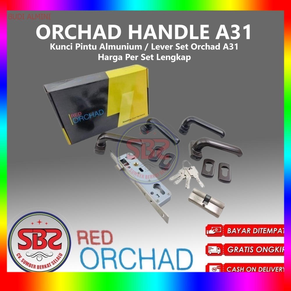 ORCHAD A31 - Kunci Pintu Aluminium Orchad A31 - Lever Set Orchad A31 / Kunci Pintu Almuni Orchad A31