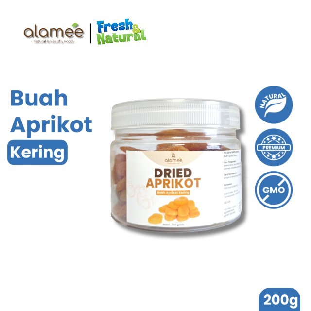 

ALAMEE Dried Apricot Buah Aprikot Kering Dried Fruit Apricots Tanpa Biji Cemilan Buah Sehat 200gr fresh and natural fresh and natural