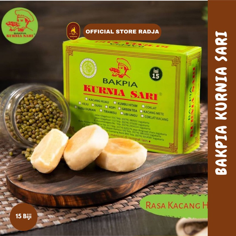 [Isi 15] Bakpia Kurniasari Joga Rasa Kacang Hijau Ks Bakery Jogja - Oleh Oleh Khas Jogja