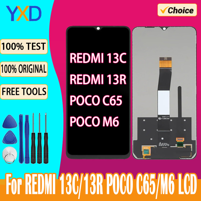 LCD For Xiaomi Redmi 13C POCO C65 Display Touch Screen Digitizer For Redmi 13R POCO M6 Display 23053