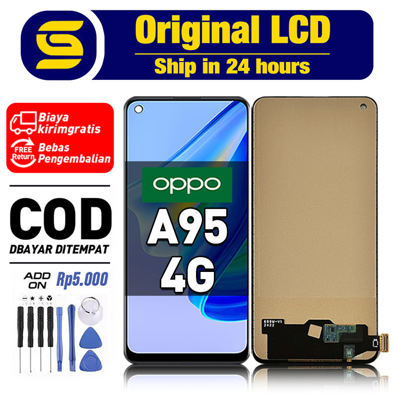 ORI LCD OPPO A95 4G Original Fullset hp Touchscreen asli New Free shipping COD