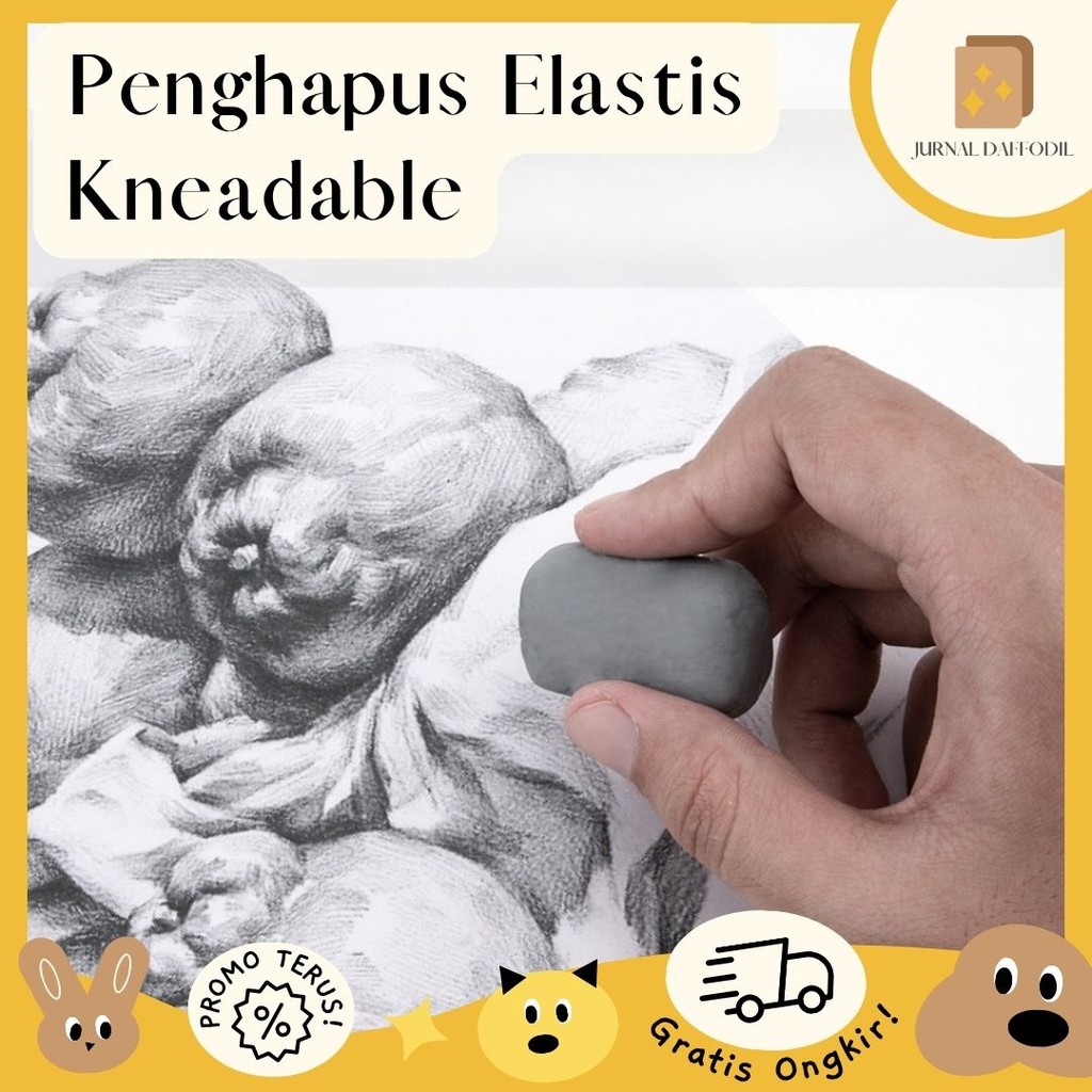 

Jurnal Daffodil - Penghapus Elastis Kneadable Eraser Knetgummi / Elastic Eraser Bisa Dibentuk, Tanpa Noda School Eraser / Penghapus Bersih Bisa Dibentuk Sesuai Keinginan