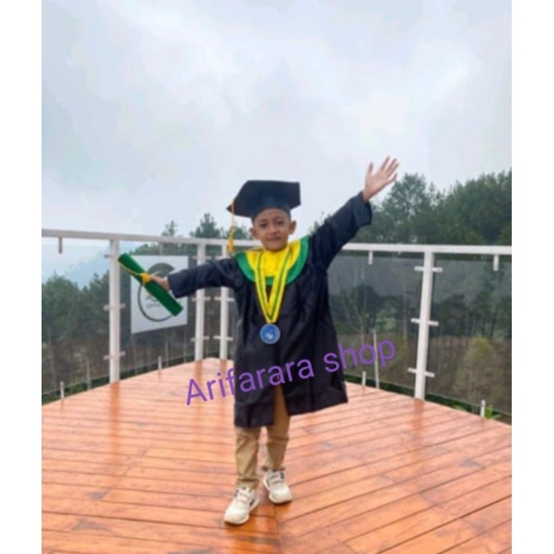 HIGH QUALITY Baju Wisuda Baju Toga Anak Komplit PAUD -TK -SD SMP